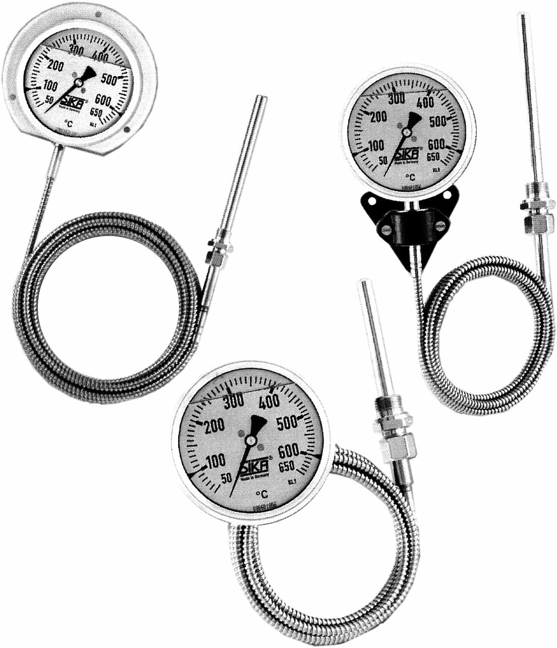 THERMOMETER EXHAUST GAS REMOTE, DIA100MM SURFACE MOUNT160MM3/4