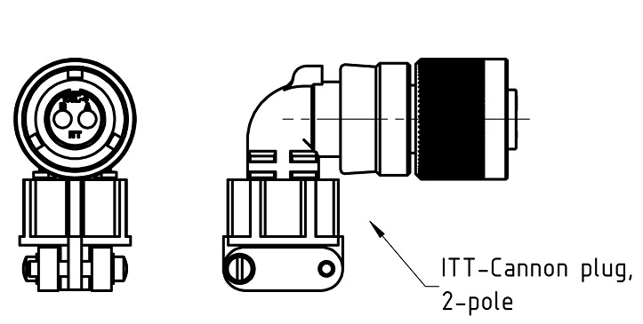 653595 PLUG MILITARY 90° ANGLE F/DIAL, THERMOMETER KOMBITEMP K8312 V2