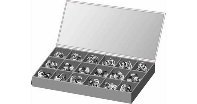 695511 CIRCLIP KIT STEEL SET NO.1, TOTAL 890'S 