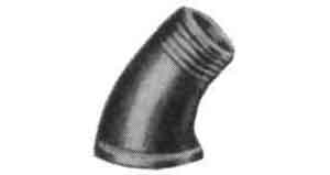 730131 ELBOW STREET MALLEABLE CAST, IRON GALV 45DEG 1/8