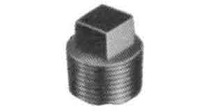 730631 PLUG SQUARE HEAD MALLEABLE, CAST IRON GALV 1/8