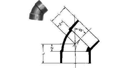 ELBOW PVC 45DEG FOR DRAIN, SIZE 40