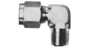 734321 ELBOW MALE STAINLESS STEEL, FLARELESS 6MMXPT1/8