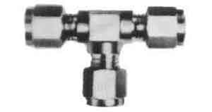 734416 TEE UNION STAINLESS STEEL 6MM, FLARELESS