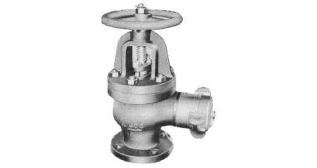751735 ANGLE HOSE VALVE CAST-IRON, FLANGE&COUPLING F7333 5KG-50MM