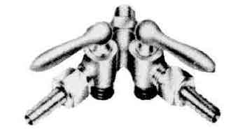 752046 AIR COCK 2-WAY W/LEVER HANDLE, BRONZE MALE&HOSE END PT1/4