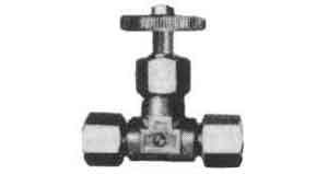 752101 NEEDLE VALVE STRAIGHT BRASS, W/RING NUT BOTH ENDS 6X1/4