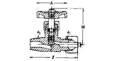 752106 NEEDLE VALVE STRAIGHT BRASS, W/RING NUT&MALE END 6X1/8
