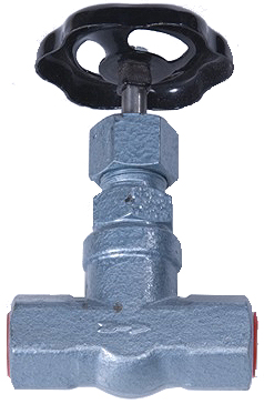 755356 GLOBE VALVE DIN STEEL AA250, BSP FEMALE THREAD PN640 1/4"