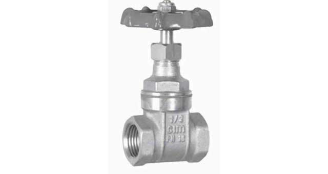 755526 GATE VALVE DIN BRASS SCREWED, 20BAR #290AA 3/8"