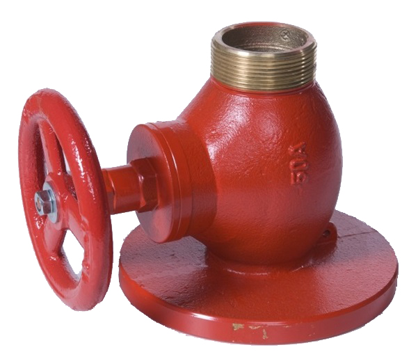 756059 FIRE HYDRANT DIN BRASS DN40, 1-1/2"BSP MALE & FLANGED
