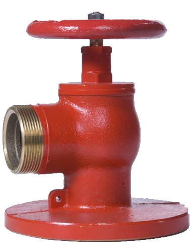 756085 FIRE HYDRANT DIN BRASS ANGLE, FLANGED & MALE THREAD END DN38