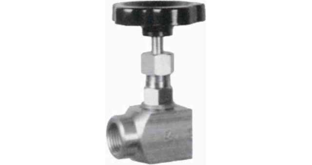 NEEDLE VALVE DIN BRASS SCREWED, ANGLE #719 1/2" D6MM