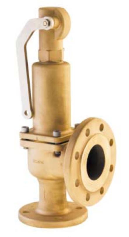 756279 VALVE SAFETY GUNMETAL #852BHL, DIN W/LIFTING LEVER PN25 DN40 