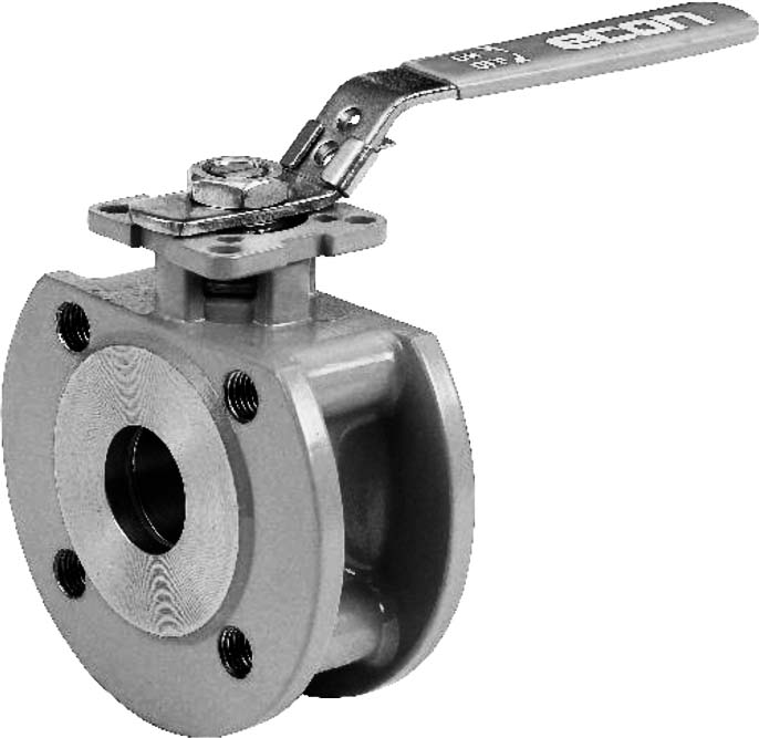 756781 BALL VALVE DIN FORGED STEEL, WAFER TYPE PN 40 #7343 DN 15