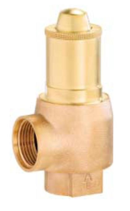 757071 VALVE SAFETY DIAPHRAGM 651MWIK, RED BRASS 1/2" 6/8/10BAR