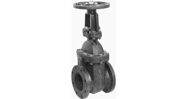GATE VALVE ANSI 125 CAST IRON, BRONZE TRIM FLANGED #1800 12"