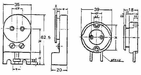 791525 FL-LAMP HOLDER SUPPORT-TYPE, PHENOL RESIN 250V 1A 35MM-WIDE