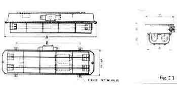 791861 FL CEILING LIGHT WATERTIGHT, W/GUARD 100/115V KGW201 20WX1