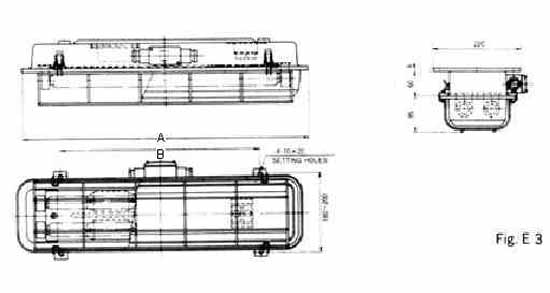 FL CEILING LIGHT W.T. W/GLOBE, & GUARD AC220V KAW202 20WX2