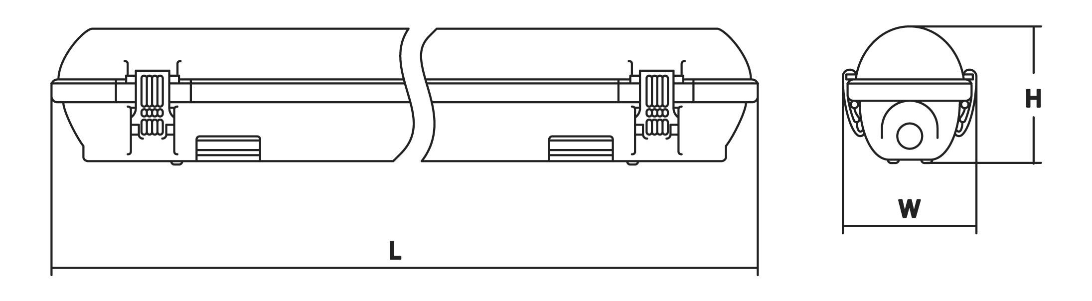 FL CEILING LIGHT WATERTIGHT, LED W/DIFFUSER 11.5WX2 C.WHITE