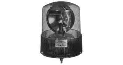 ROTARY LIGHT WARNING RED, AC 100V 30W POLYCARBONATE