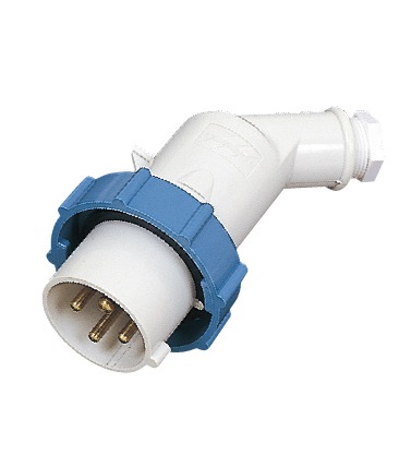 792753 PLUG OFFSET WATERTIGHT IEC, 3P+E AC200-250V BLUE PI2-3B
