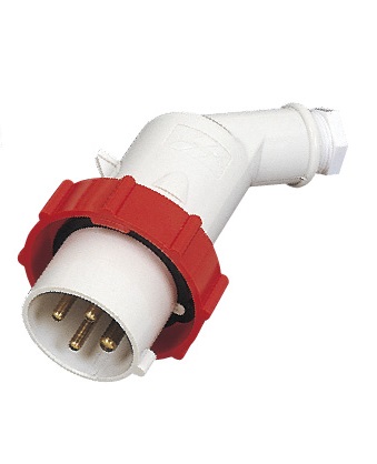 792754 PLUG OFFSET W/TIGHT IEC 3P+E, AC380-415V/440-460V RED PI2-3B