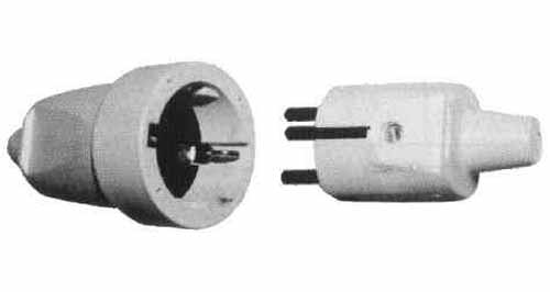 CABLE CONNECTOR 2-ROUND PIN, PHENOL RESIN SIEMENS NWT
