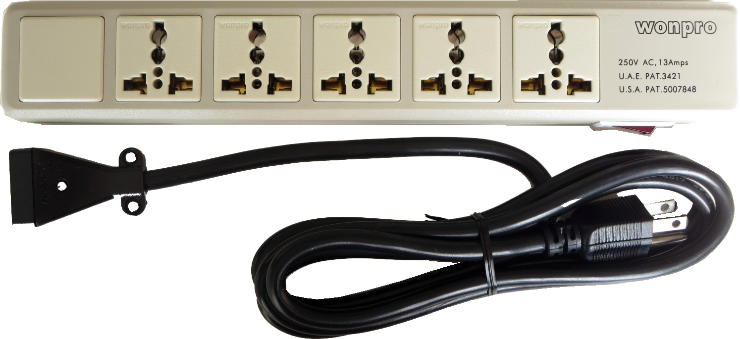 RECEPTACLE 5WAYS MULTI PLUG, 2ROUND/3FLAT/2FLAT PINS 3MTR