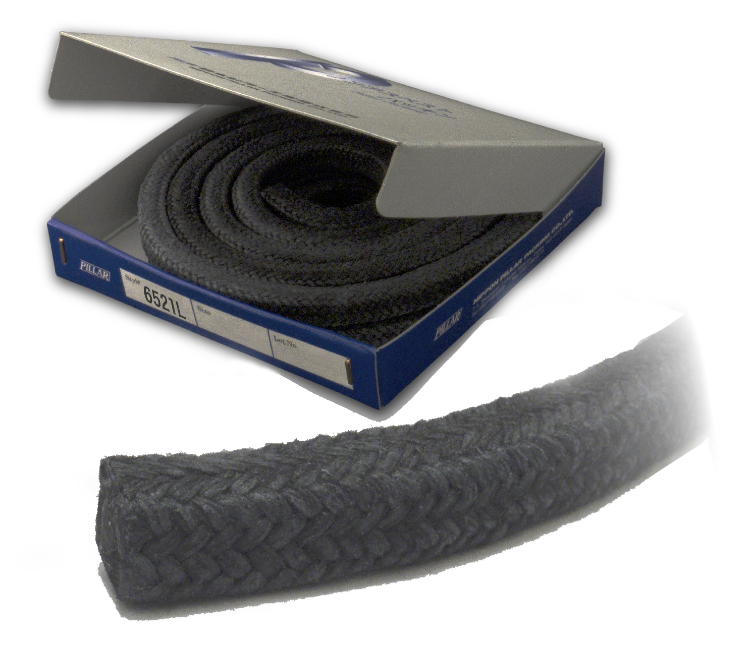 810397 PACKING CARBONIZED FIBER BRAID, PILLAR NO.6521L 5MMX3MTR