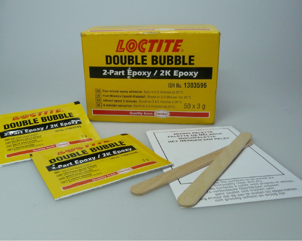 812153 ADHESIVE EPOXY DOUBLE BUBBLE, LOCTITE CLEAR 3GRM