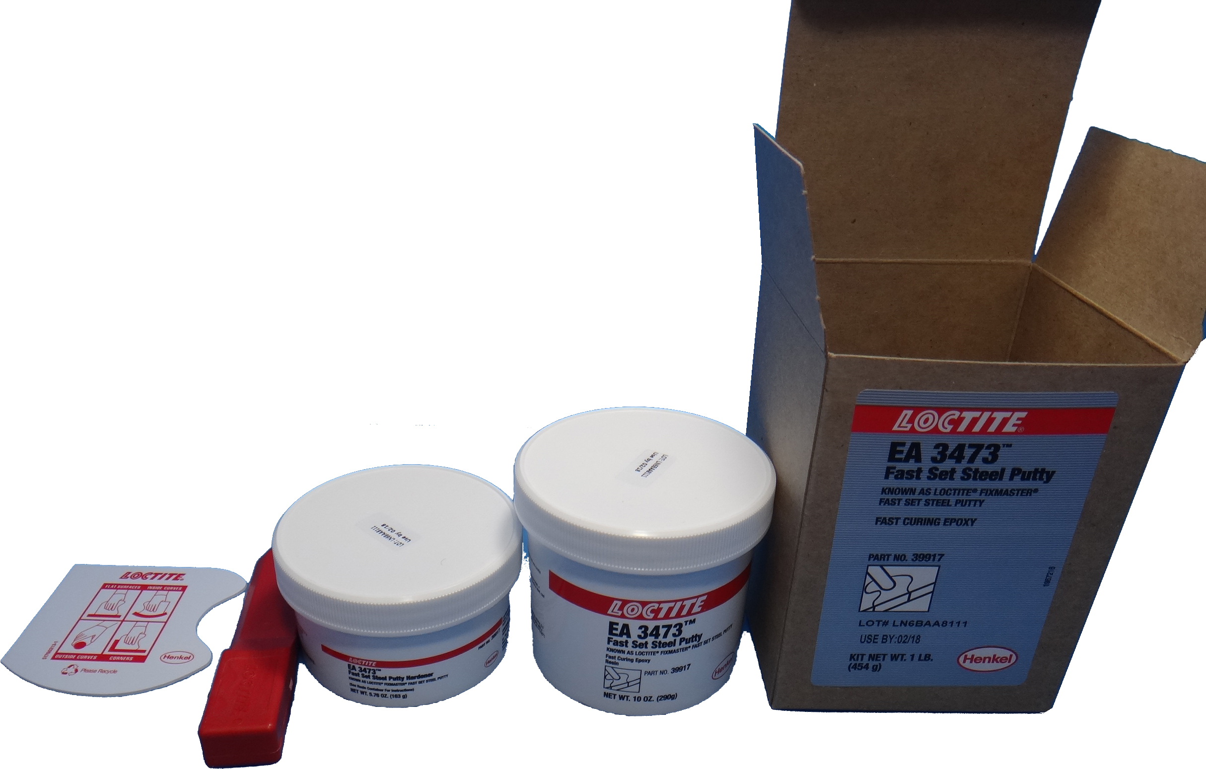 812199 FAST SET STEEL PUTTY LOCTITE, GREY EA3473 1LB