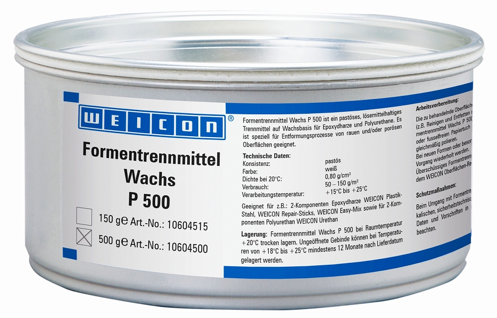812979 MOULD RELEASE AGENT WAX, WEICON P500 0.5KG