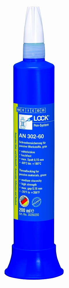 815206 ADHESIVE ANAEROBIC THREADLOCK, WEICON AN302-60 200ML