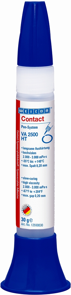 815250 ADHESIVE CONTACT CYANOACRYLATE, WEICON VA 2500HT 30GRM