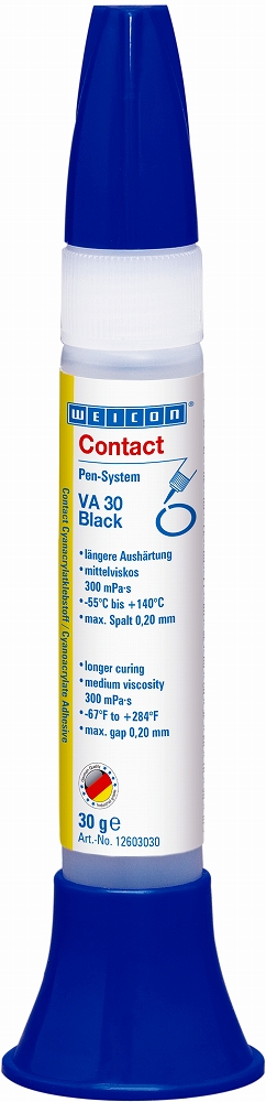 815253 ADHESIVE CONTACT CYANOACRYLATE, WEICON VA 30 BLACK 20GRM