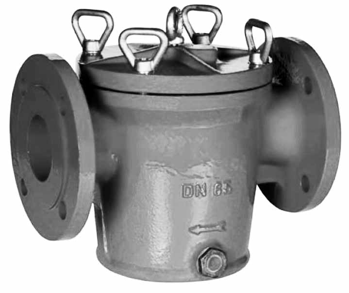 872065 MUD BOX DIN CAST IRON BASKET, FLANGED PN10 #1187 40MM