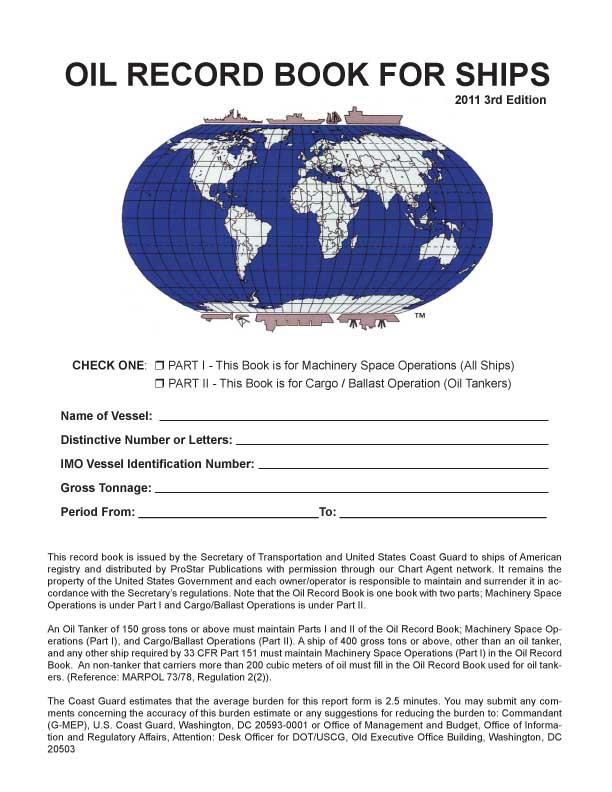 Oil Record Book for Ships
