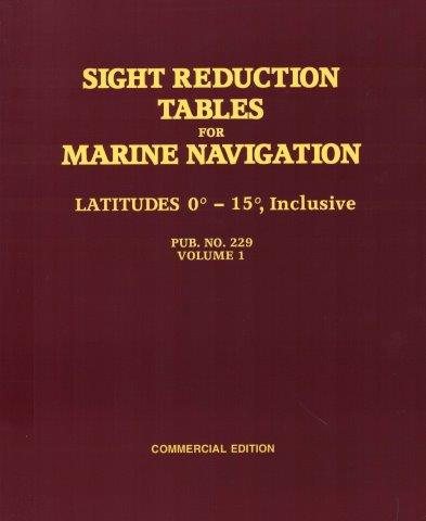 Sight Reduction Tables 229 Vol.1 Latitudes 0 - 15, Inclusive (Commerical Edition)