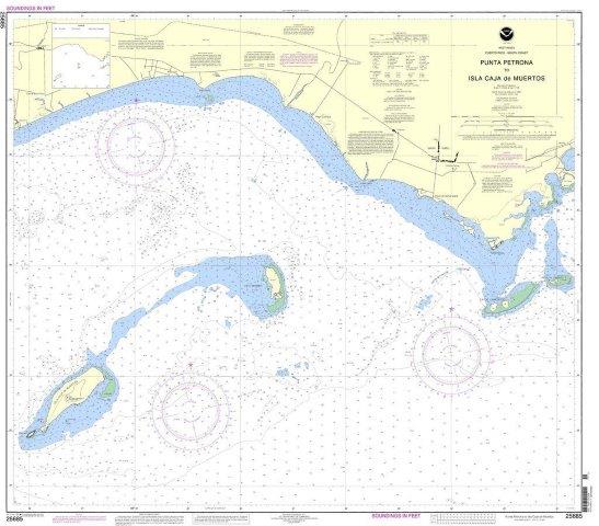 NOAA Nautical Chart 25685: Punta Petrona to lsla Caja de Muertos