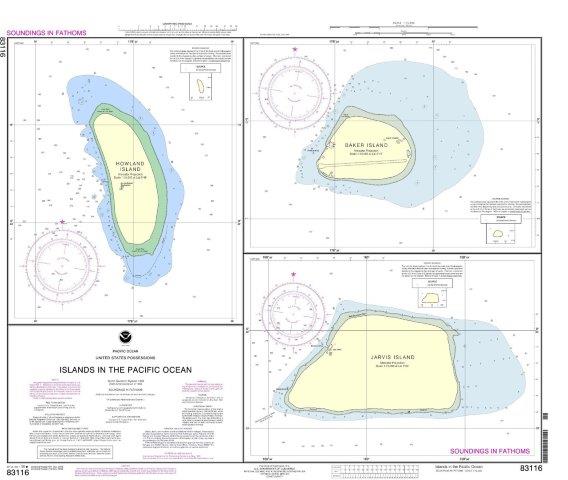 NOAA Nautical Chart 83116: Islands in the Pacific Ocean-Jarvis, Bake and Howland Islands