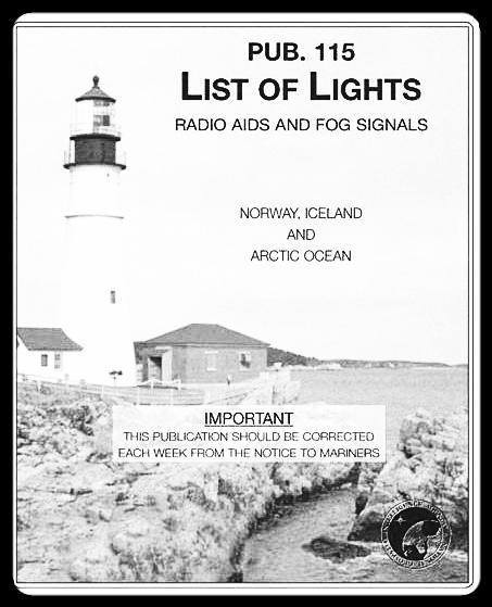 List of Lights Pub. 115 Norway, Iceland, and Artic Ocean