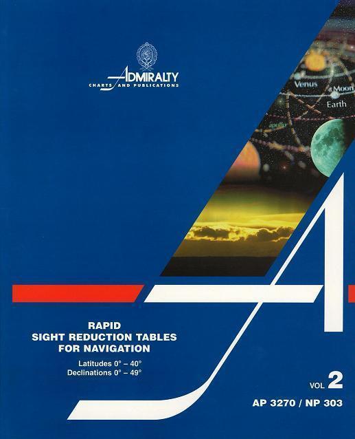 BA Misc. Publication NP303(2): Rapid Sight Reduction Tables for Navigation Vol 2 Latitude 0Â° - 40Â° Declination 0Â° - 29Â° (AP3270)