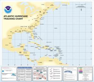 Hurricane Tracking Chart: Western Atlantic