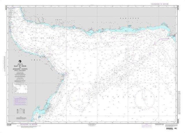 NGA Chart 62028: Gulf of Oman and Adjacent Coasts-Karachi to Jazirat Masirah
