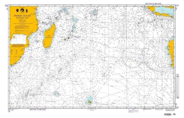 NGA Chart 70: Indian Ocean-Southern Portion