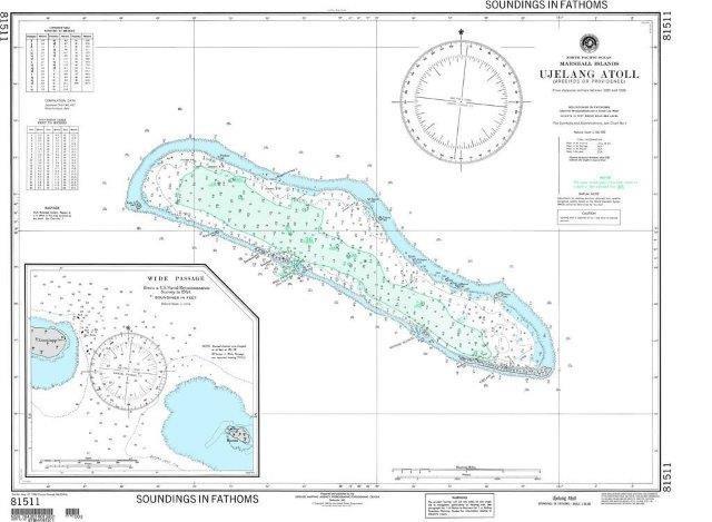NGA Chart 81511: Ujelang Atoll (Arecifos or Providence) (Marshall Islands)