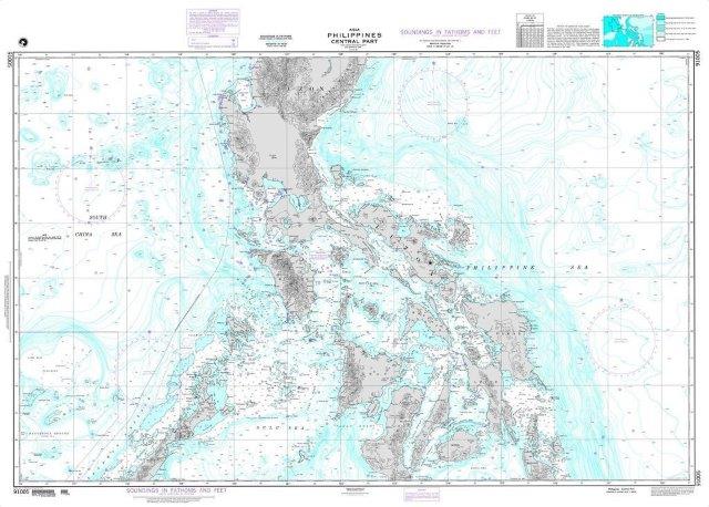 NGA Chart 91005: Philippines-Central Part (BATHYMETRIC CHART)