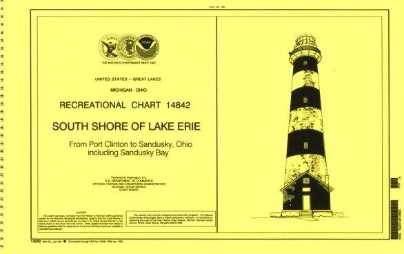 NOAA Nautical Chart 14842: Port Clinton to Sandusky, including the Islands (Smal